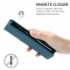 Google Pixel 6a Vintage Leather Skin-Touch Magnetic Case Book Cover, Blue