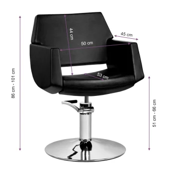 Gabbiano Santiago Hairdressing Chair, Black