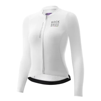 Rockbros ROAD TO SKY Women's Long Sleeve Cycling Jersey S - White