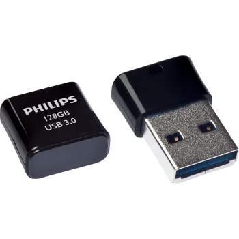 Philips Pico Edition 128 GB USB 3.0 Flash Drive, Midnight Black