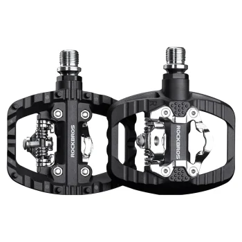 Rockbros PD303 Platform & SPD Bicycle Pedals - Black