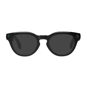 COLMI V03 Smart Sunglasses with Round Frames, Black