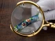 Handheld Reading Magnifying Glass, 6x Magnification, Gold