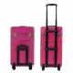 3-in-1 Professional Rolling Makeup Trolley Case 61x36x25 cm, Red