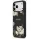 Guess Grained Flowers Classic Logo MagSafe Phone Case Cover iPhone 17 Pro Max - black