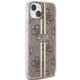 Guess IML 4G Gold Stripe case for iPhone 15 Plus / 14 Plus - brown