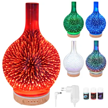 Zortiva Ultrasonic Air Humidifier and Aroma Diffuser 200 ml, RGB LED, Brown/Beige