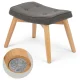 Sofotel Norse Upholstered Footstool, dark grey