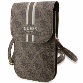 Guess 4G Stripe Phone Handbag, Brown