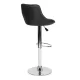 ModernHome Adjustable Swivel Bar Stool with Footrest, Eco-Leather, Chrome