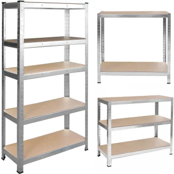 Humberg 4850 Metal Shelving Unit 205x120x45 cm Silver