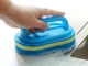 Universal Cleaning Sponge Brush with Handle, Blue