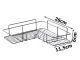 Corner Bathroom Shelf with Hooks, No Drilling, Black
