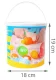 Kruzzel Wooden Fruits and Vegetables for Cutting in a Bucket, 14 pcs
