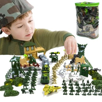 Military Base Playset with Army Men Toy Soldiers, 300 Pieces