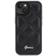 Guess iPhone 15 Case Quilted Metal Logo, Black