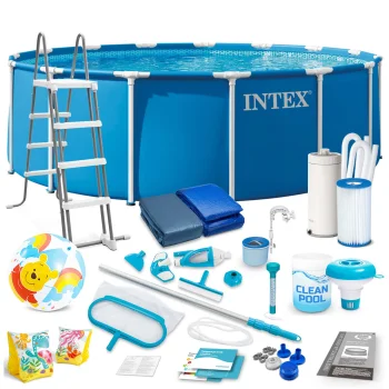 Karkasinis baseinas Intex 28242 457 x 122 cm su siurbliu ir priedais