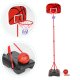 Adjustable Kids Basketball Hoop Stand with Ball and Pump