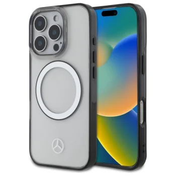 Mercedes iPhone 16 Pro Max Case Printed Logo MagSafe, Clear