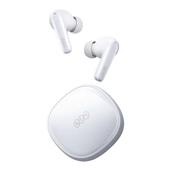 Belaidės ausinės QCY T13X TWS Bluetooth 5.3 IPX5 ENC, baltos