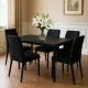 Modernhome NORD-MRBC-BC Table 120x60 cm, Black Marble