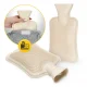 4Fizjo 1690 Kids Hot Water Bottle with Plush Penguin Cover, 750 ml, Grey