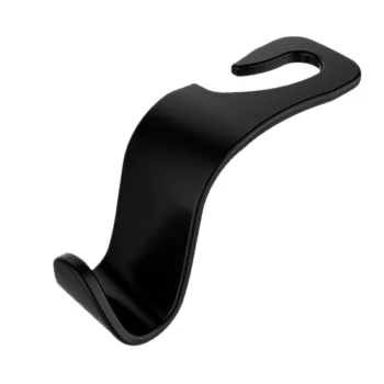 Universal Car Headrest Hook for Shopping Bags, Black