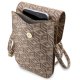 Guess Universal Phone Bag Wallet Gcube Stripe, Brown