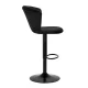 4Rico QS-B801 Velvet Makeup Chair and Bar Stool, Black