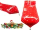 Christmas Table Runner with Reindeer, 205x35 cm, Red