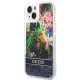 Guess Flower Liquid Glitter Case for iPhone 14, Blue