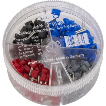 KNIPEX Assortment Twin Wire Ferrules Dispenser Box 97 99 908
