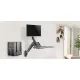 Maclean MC-838 Wall-Mounted Sit-Stand Workstation for 17\"-32\" Monitor, Keyboard and PC, up to 9 kg, Black