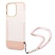 Guess Translucent Pearl Strap Case for iPhone 14 Pro Max - Pink
