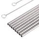 Metal Straw Set (10 Pieces), Silver
