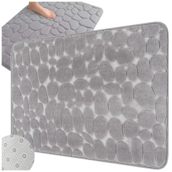 Soft Bathroom Rug 80x50 cm, Grey