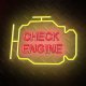 Check Engine LED Neon Sign Neolia NNE21 for Garage Wall Decor, Yellow Red