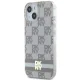 DKNY iPhone 15 Plus Case IML Checkered Mono Pattern MagSafe, Beige