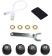 TPMS Tire Pressure and Temperature Sensors with LCD Display, black