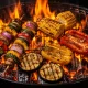 Portable Round Charcoal & Briquette Garden BBQ Grill, 35cm