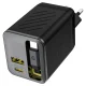 Dudao A67EU GaN 67W Wall Charger with Retractable USB-C Cable - Black