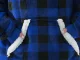 Oversized Blanket Hoodie with Pocket Blue Plaid
