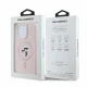 Karl Lagerfeld Silicone Karl&Choupette Heads MagSafe Case for iPhone 16 Pro Max, Pink