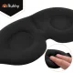 Ruhhy 3D Sleep Mask with Memory Foam, Black