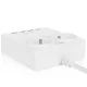 Huslog Flat Power Strip with USB EMX-190124, 2 Outlets 4 USB Ports, 5ft Cord, white