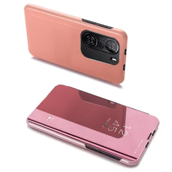 Clear View Flip Case for Xiaomi Redmi K40 Pro+ / K40 Pro / K40 / Poco F3, Pink