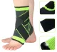Ankle stabilizer brace with Velcro strap, black-green