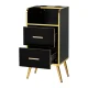 Gabbiano Trix Hairdressing Helper Cabinet, Black/Gold