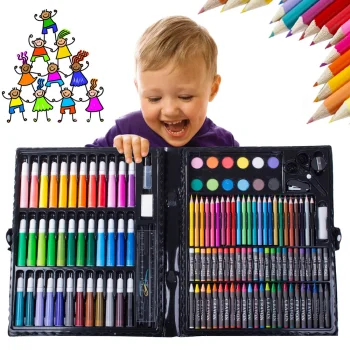 Kids Art Set in Plastic Suitcase, 150 pcs
