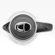 Huslog Retro Electric Kettle 1.7L 2200W with Thermometer, Black, Silver